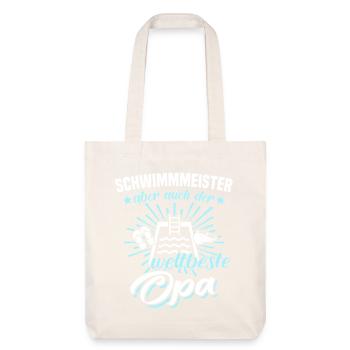 Bademeister Opa Schwimmmeister - Stanley/Stella recycelter Heavyweight Stoffbeutel - Naturweiß - Vorne