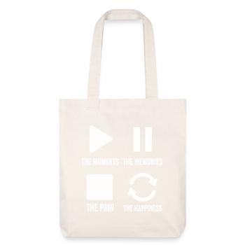 Pleine conscience, moments, souvenirs, bonheur - Tote bag épais recyclé Stanley/Stella - blanc cassé - Devant