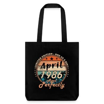 Année anniversaire avril 1986 - Tote bag épais recyclé Stanley/Stella - noir - Devant