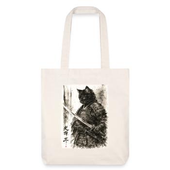 Samurai Cat Japanese Warrior Ukiyoe Anime - Stanley/Stella Heavyweight Recycled Tote Bag - natural white - Front