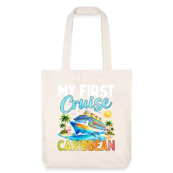 My First Cruise Caribbean - Stanley/Stella recycelter Heavyweight Stoffbeutel - Naturweiß - Vorne