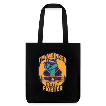 Joueur drôle de pickleball, je suis un dinker, pas un combattant - Tote bag épais recyclé Stanley/Stella - noir - Devant
