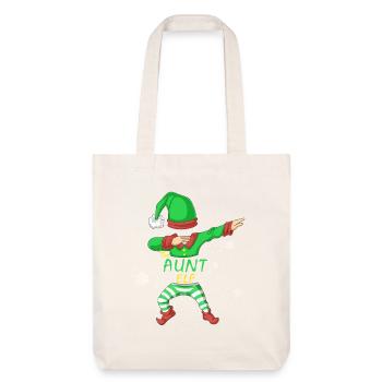 The Aunt Elf Shirt – Familien-T-Shirt mit passendem Weihnachtsshirt - Stanley/Stella recycelter Heavyweight Stoffbeutel - Naturweiß - Vorne