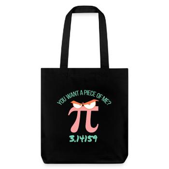 Pi Piece Humor Tee - Stanley/Stella recycelter Heavyweight Stoffbeutel - Schwarz - Vorne