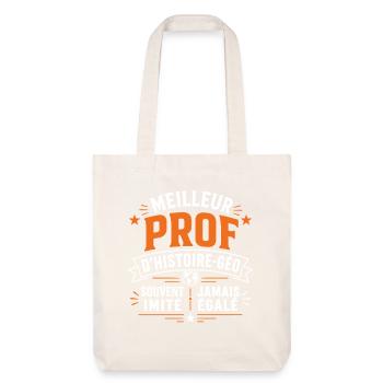Meilleur Prof Histoire Geo - Tote bag épais recyclé Stanley/Stella - blanc cassé - Devant
