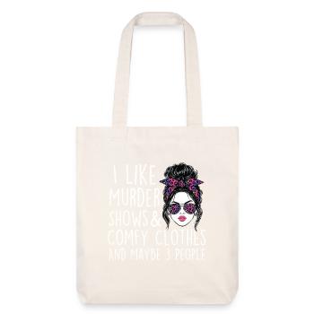 Meurtre montre des vêtements confortables 3 personnes - Tote bag épais recyclé Stanley/Stella - blanc cassé - Devant