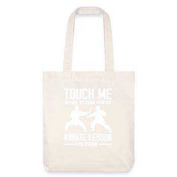 Premier cours de karaté gratuit Déclaration drôle - Tote bag épais recyclé Stanley/Stella - blanc cassé - Devant
