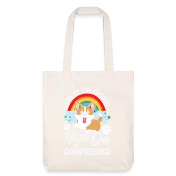 Short Legs, Tall Setting, Corgi - Stanley/Stella Heavyweight Recycled Tote Bag - natural white - Front