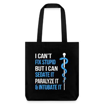 Sedate It and Intubate It - Stanley/Stella Heavyweight Recycled Tote Bag - black - Front
