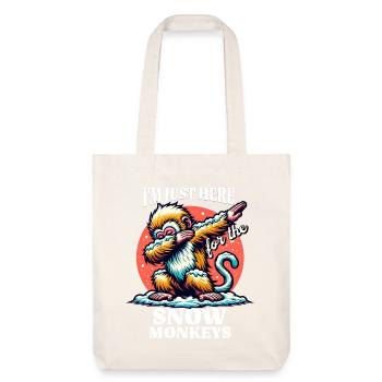 D’étranges expressions du singe des neiges - Tote bag épais recyclé Stanley/Stella - blanc cassé - Devant