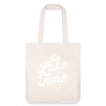 On Lake Time Hand Lettering - Stanley/Stella Heavyweight Recycled Tote Bag - natural white - Front