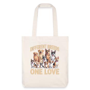 Different Dog Breeds One Love Dogs - Stanley/Stella Heavyweight Recycled Tote Bag - natural white - Front