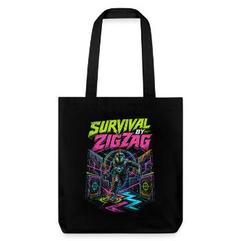 Laser Tag Survival By Zigzag - Stanley/Stella Heavyweight Recycled Tote Bag - black - Front