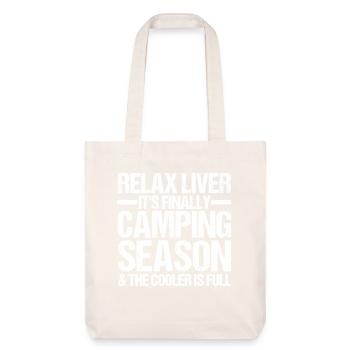 Camping Bonfire Camp Life Forest Camper - Stanley/Stella Heavyweight Recycled Tote Bag - natural white - Front