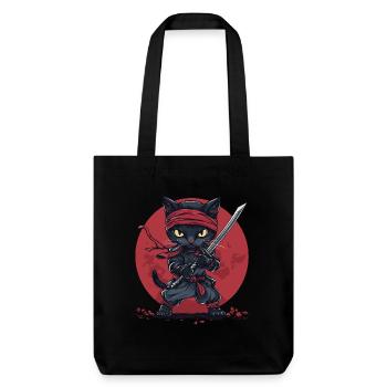 Chat Ninja - Tote bag épais recyclé Stanley/Stella - noir - Devant