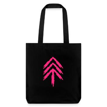 Flèche vers le haut rose - Tote bag épais recyclé Stanley/Stella - noir - Devant