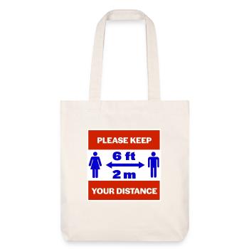 Veuillez garder vos distances - Tote bag épais recyclé Stanley/Stella - blanc cassé - Devant