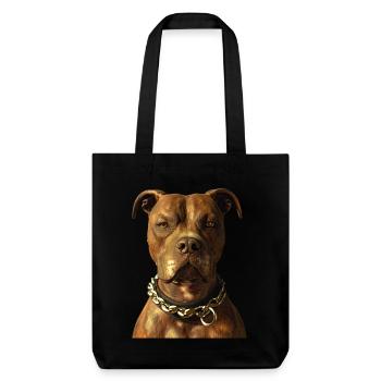 Pitbull Bulldog Pittie American Pitbull Terrier - Stanley/Stella Heavyweight Recycled Tote Bag - black - Front