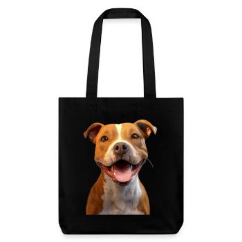 Pitbull Bulldog Pittie American Pitbull Terrier - Stanley/Stella Heavyweight Recycled Tote Bag - black - Front