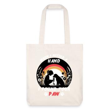 Labrador chien chien propriétaire chien chien Fan patte ami - Tote bag épais recyclé Stanley/Stella - blanc cassé - Devant