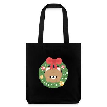 Brown Bear Christmas - Stanley/Stella Heavyweight Recycled Tote Bag - black - Front