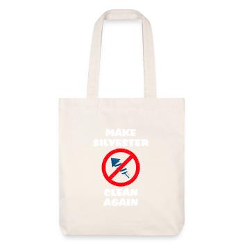 Anti fireworks against firecrackers - Stanley/Stella Heavyweight Recycled Tote Bag - natural white - Front