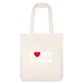 I Love My Docker - Stanley/Stella recycelter Heavyweight Stoffbeutel - Naturweiß - Vorne