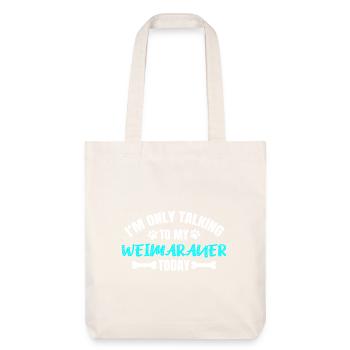Weimaraner - Stanley/Stella recycelter Heavyweight Stoffbeutel - Naturweiß - Vorne