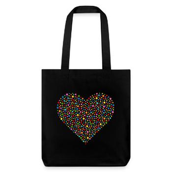 Confetti Heart - Stanley/Stella Heavyweight Recycled Tote Bag - black - Front