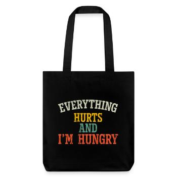 Tout me fait mal et j’ai faim Entraînement drôle - Tote bag épais recyclé Stanley/Stella - noir - Devant