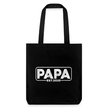 Papa 2025 - Stanley/Stella recycelter Heavyweight Stoffbeutel - Schwarz - Vorne