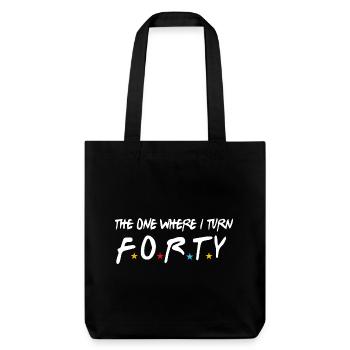 Celui de mes quarante ans, de mes 40 ans - Tote bag épais recyclé Stanley/Stella - noir - Devant