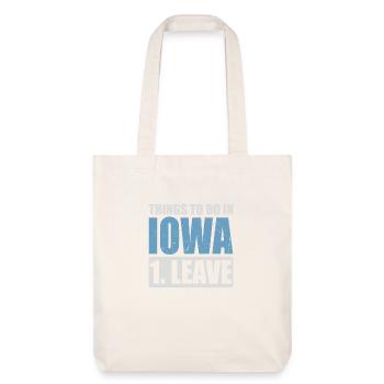 Iowa Meme - Stanley/Stella recycelter Heavyweight Stoffbeutel - Naturweiß - Vorne