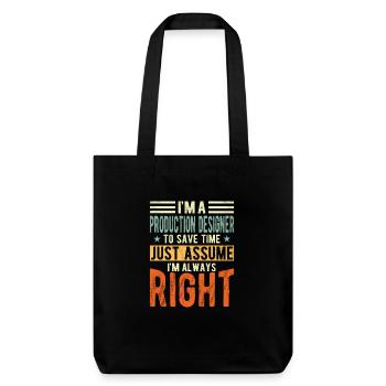 Chef décorateur - Tote bag épais recyclé Stanley/Stella - noir - Devant