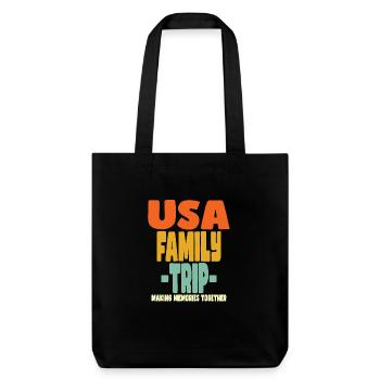 Vacances en famille aux États-Unis - Tote bag épais recyclé Stanley/Stella - noir - Devant