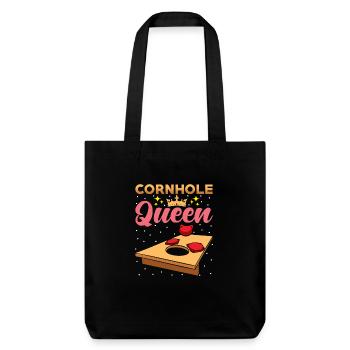 Cornhole Queen Cornhole Joueur - Tote bag épais recyclé Stanley/Stella - noir - Devant