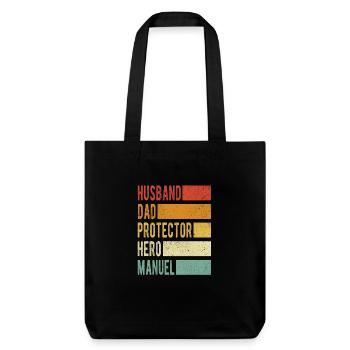 Manuel Name Dad Gift - Stanley/Stella Heavyweight Recycled Tote Bag - black - Front