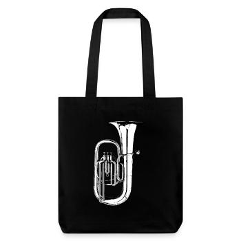 Tuba - Stanley/Stella recycelter Heavyweight Stoffbeutel - Schwarz - Vorne