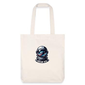 Dream Big - Astronaut Illustration - Stanley/Stella Heavyweight Recycled Tote Bag - natural white - Front