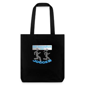 Faire du jogging - Tote bag épais recyclé Stanley/Stella - noir - Devant