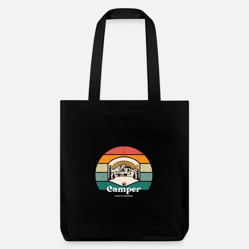 Camper since begining - Stanley/Stella recycelter Heavyweight Stoffbeutel - Schwarz