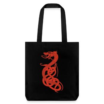 Infinite red snake - Stanley/Stella Heavyweight Recycled Tote Bag - black - Front