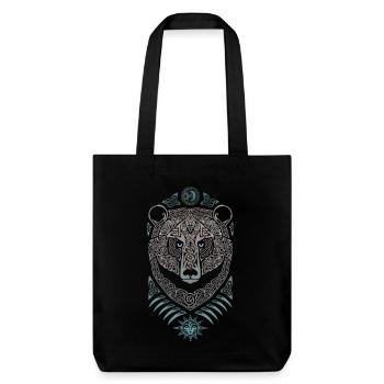 Loup Celtique Mandala et Soleil - Tote bag épais recyclé Stanley/Stella - noir - Devant