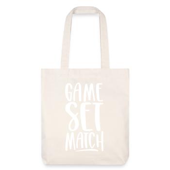 Game Set Match - Stanley/Stella Heavyweight Recycled Tote Bag - natural white - Front