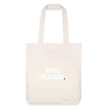 Avec plaisir - Tote bag épais recyclé Stanley/Stella - blanc cassé - Devant