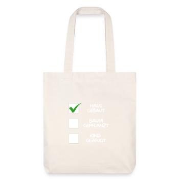 Maison construite (plantée dans un arbre, enfant engendré) blanche - Tote bag épais recyclé Stanley/Stella - blanc cassé - Devant