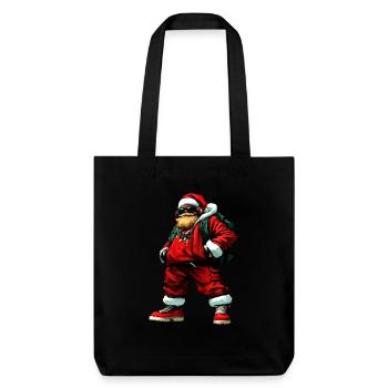 Weihnachten Rapper - Stanley/Stella recycelter Heavyweight Stoffbeutel - Schwarz - Vorne