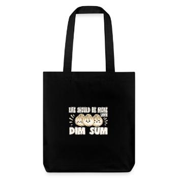 Délicieuse cuisine asiatique Bao Bun drôle de dim sum - Tote bag épais recyclé Stanley/Stella - noir - Devant