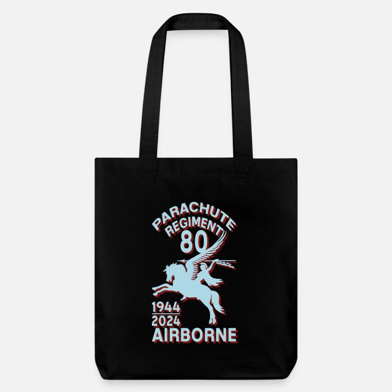 Pegasus Arnhem Oosterbeek Parachute Regiment 80th - Tote bag épais recyclé Stanley/Stella - noir