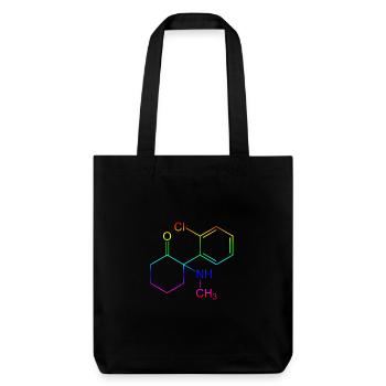 Ketamine structural formula - Stanley/Stella Heavyweight Recycled Tote Bag - black - Front